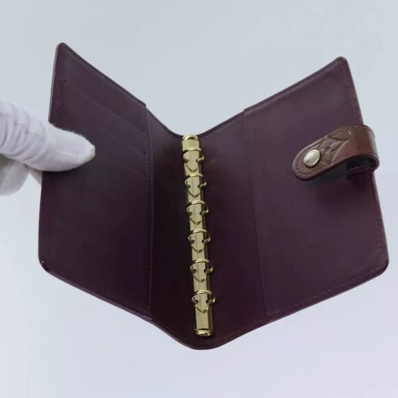 LOUIS VUITTON Vernis Agenda PM Day Planner Cover Violet R21050 LV Auth yk11984 - Picture 10 of 12
